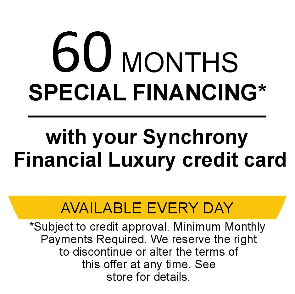 Financing Options We offer a variety financing options up to 60 months. Complete your financing application today! DiAmore Fine 